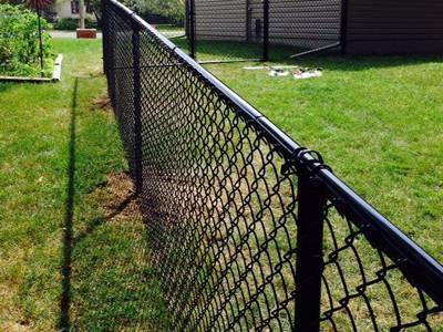 black vinyl fence