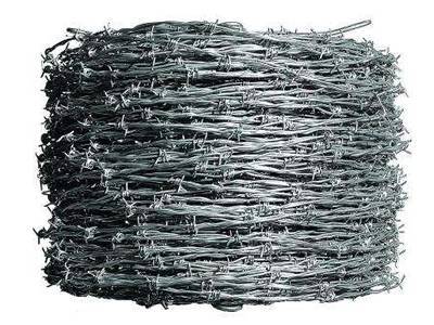A roll of barb wire for chain link fence.