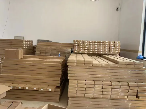 Packaged chain link fence slats