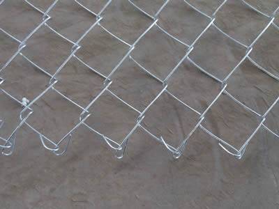 A stretch part of chain link fence.