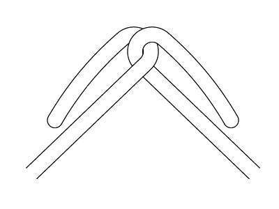 Knuckle selvage of chain link fence.