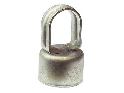 Galvanized steel line post cap for durability.