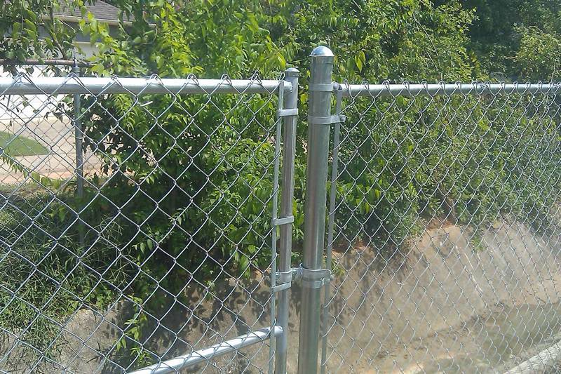 Chain link fences are installed outside of the factory and several plants in the factory.